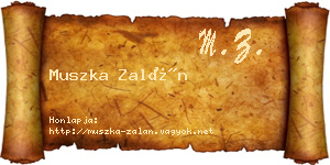 Muszka Zalán névjegykártya