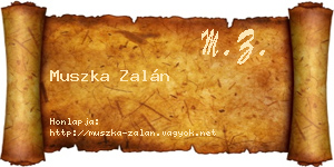 Muszka Zalán névjegykártya